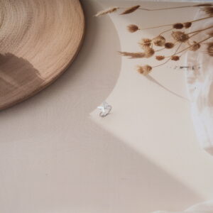 AGOR 925 Sterling Silver Adjustable Butterfly Ring | White Enamel & CZ Diamond Free-Size Women's Ring