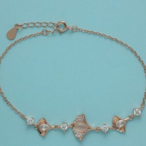 Ginkgo Leaf Bracelet | 925 Sterling Silver | The Ginkgo Serenity Bracelet - 925 Silver | Sterling Silver Ginkgo Bracelet for Women | Dainty Silver Leaf Bracelet | Nature Bracelet - 925 Silver Ginkgo