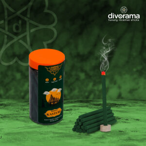 DivoRama Premium Kasturi Dhoop Sticks/Musk Dhup Batti - Long Lasting Musk Perfume for Home Fragrance/Meditation/Dhoop for Pooja with Free Dhoop Holder - Pack of 1 Jar x 100Gm